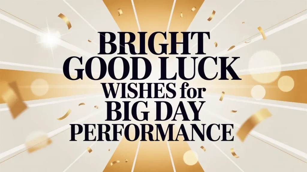 Bright Good Luck Wishes for Big Day Performance