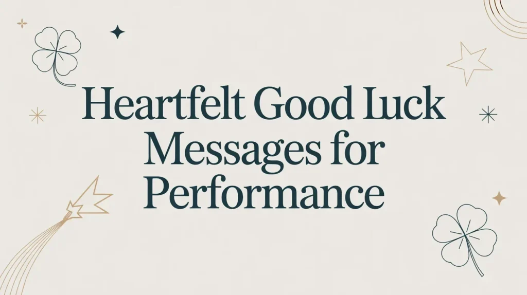 Heartfelt Good Luck Messages for Performance