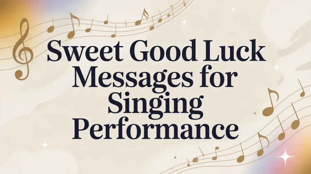 Sweet Good Luck Messages for Singing Performance