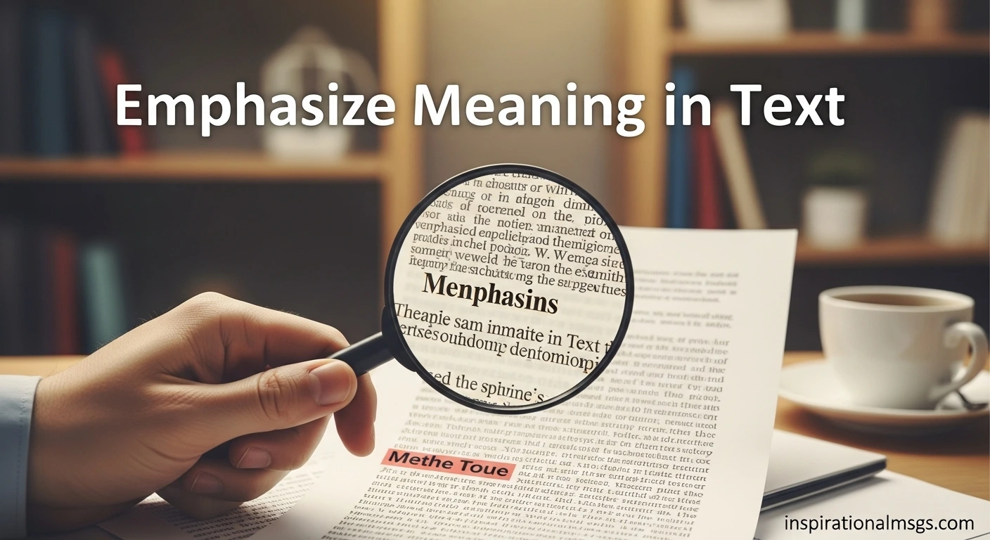Emphasize Meaning in Text