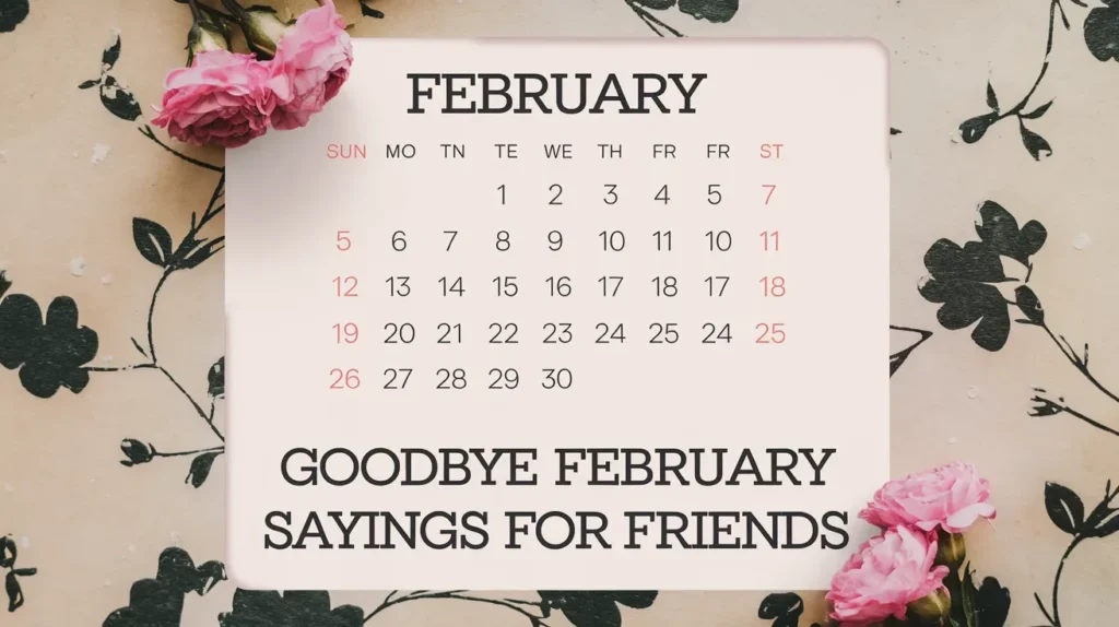 Goodbye February Sayings for Friends