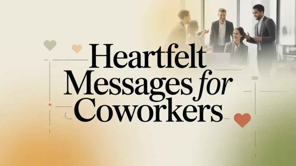 Heartfelt Messages for Coworkers
