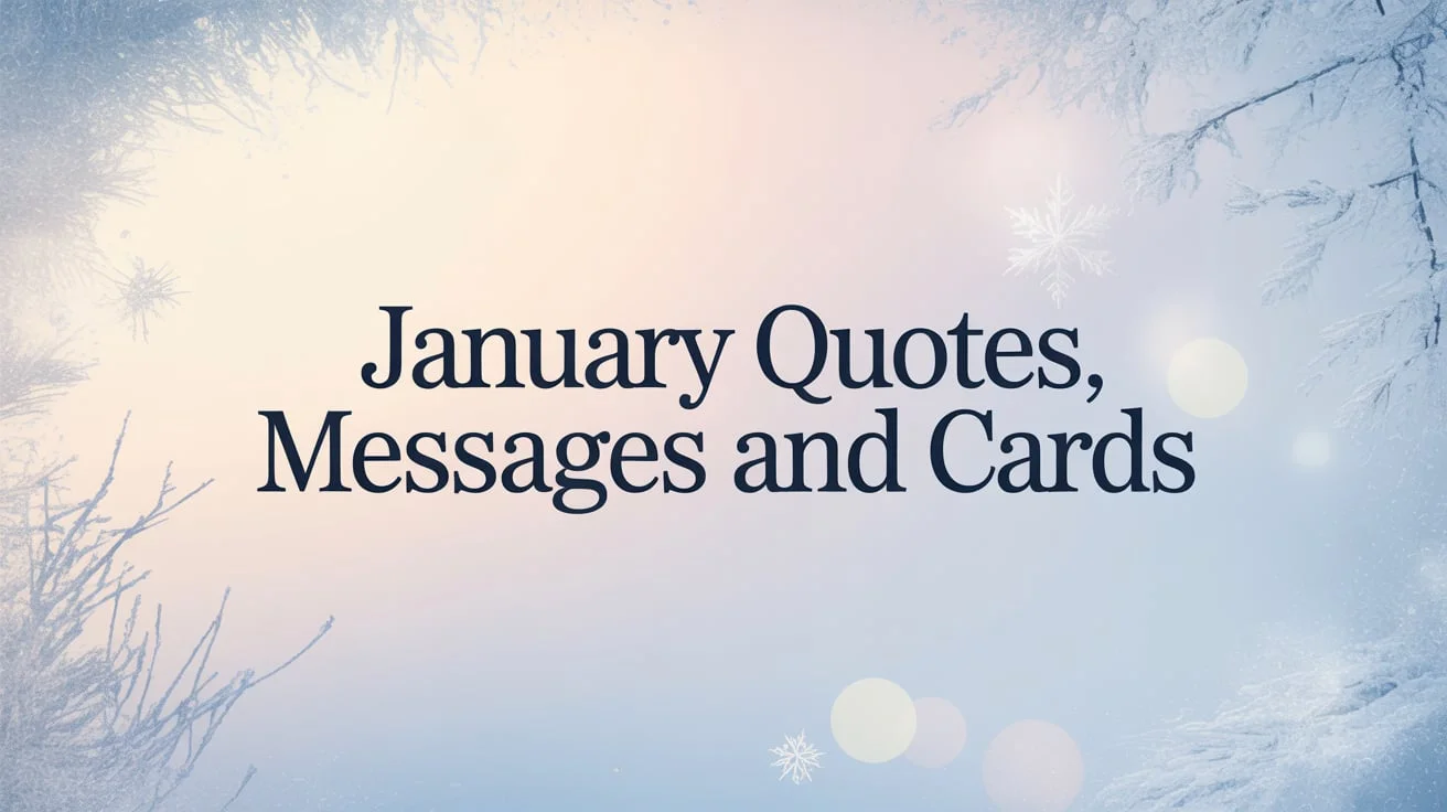 January Quotes, Messages and Cards
