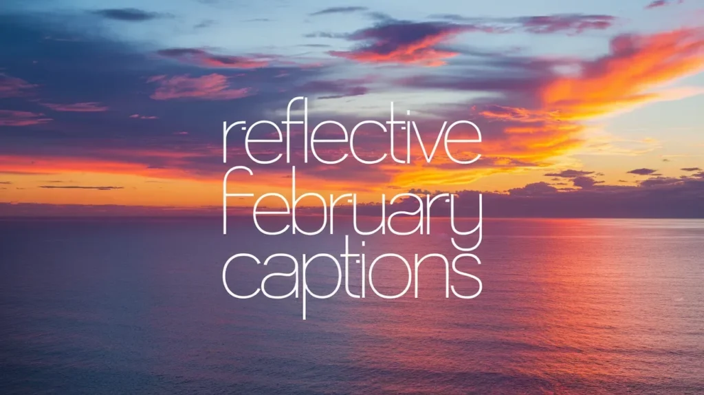 Reflective Goodbye February Captions