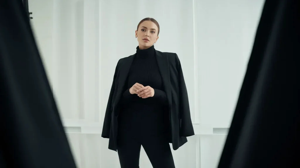 All-Black Outfit Captions