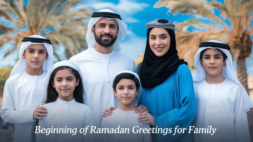 Beginning of Ramadan Greetings for Family