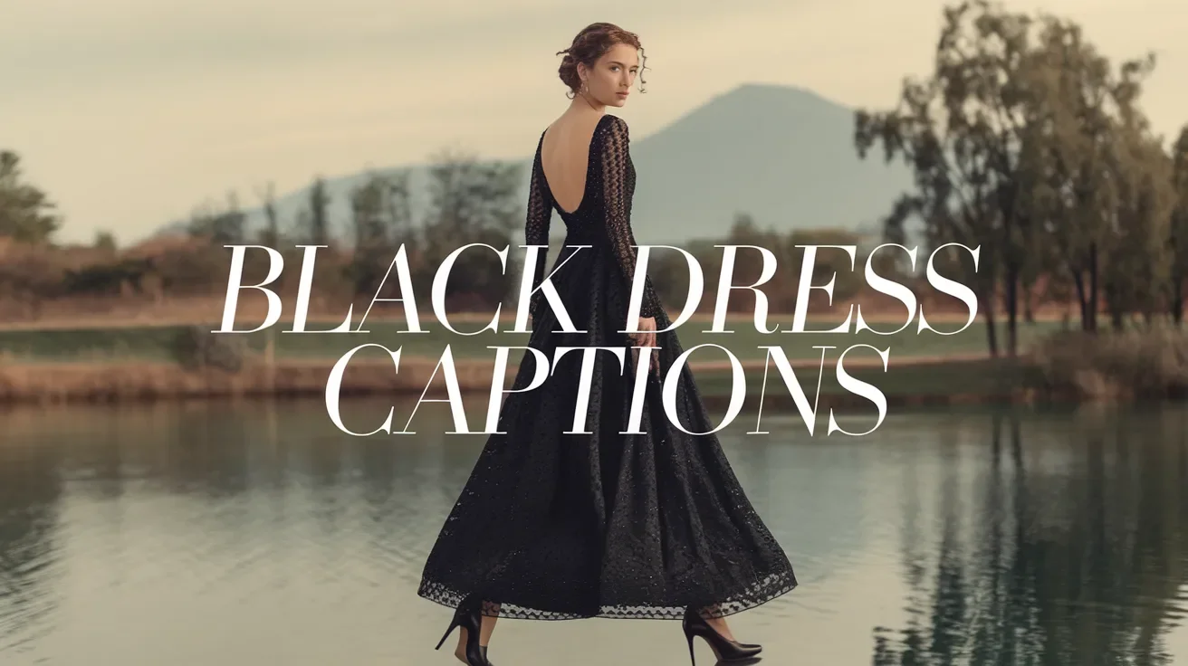 Black Dress Captions
