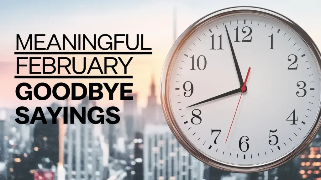 Meaningful February Goodbye Sayings