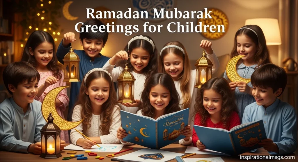 Ramadan Mubarak Greetings for Children