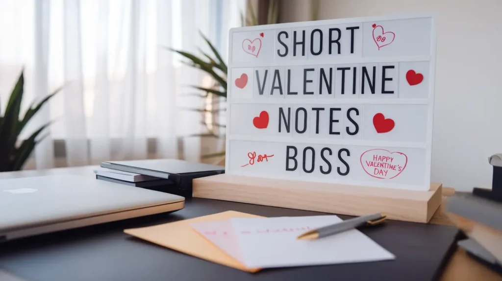 Short Valentine Notes for Boss