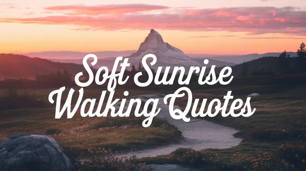 Soft Sunrise Walking Quotes