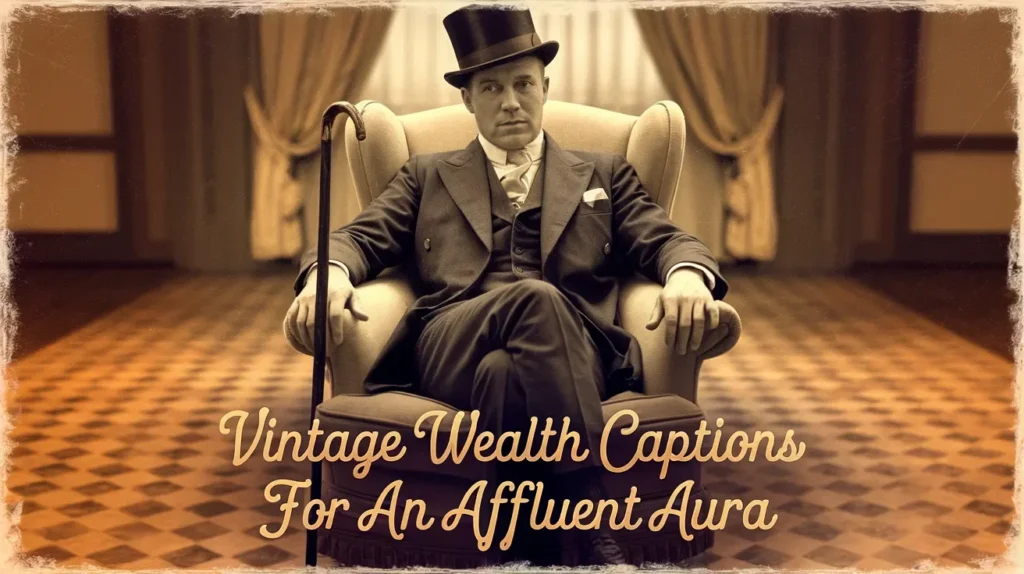 Vintage Wealth Captions for an Affluent Aura