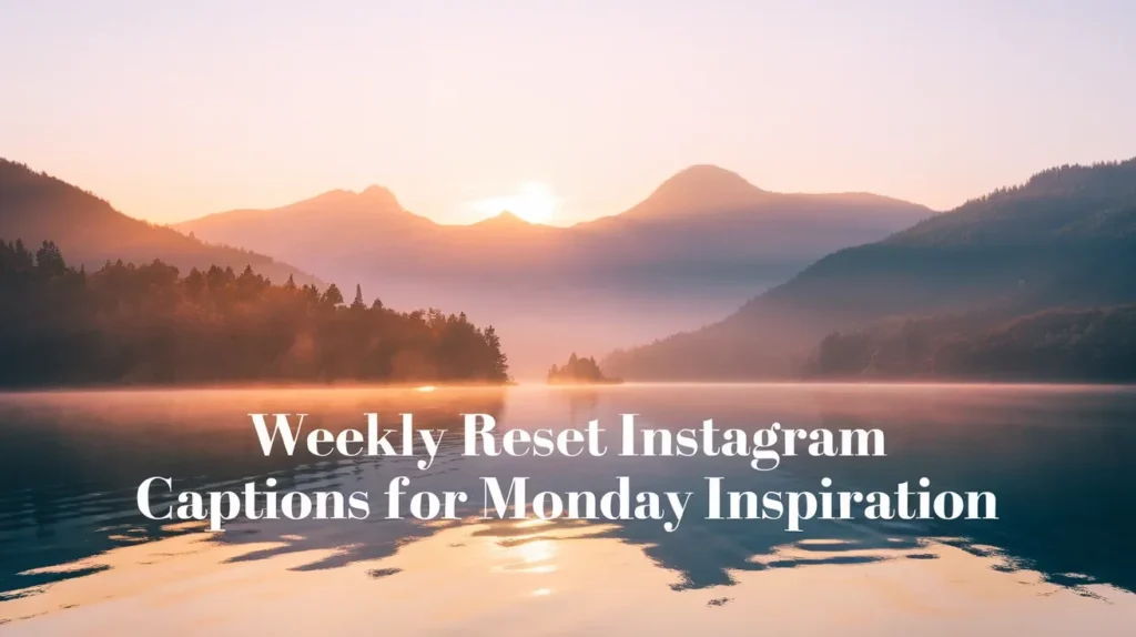 Weekly Reset Instagram Captions for Monday Inspiration