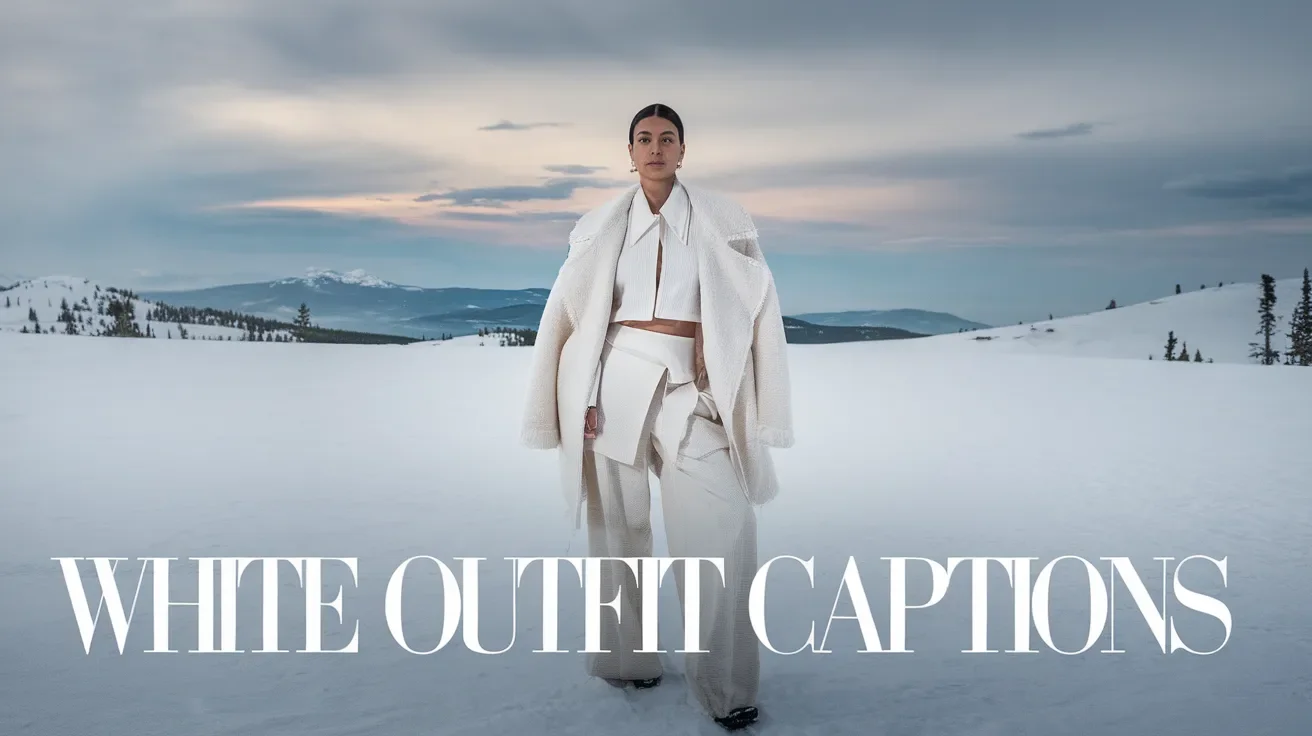 White Outfit Captions