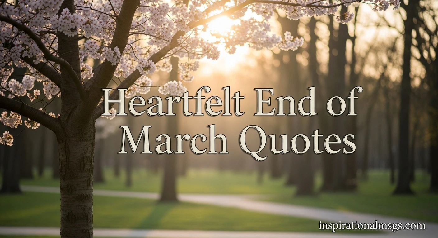 Heartfelt End of March Quotes