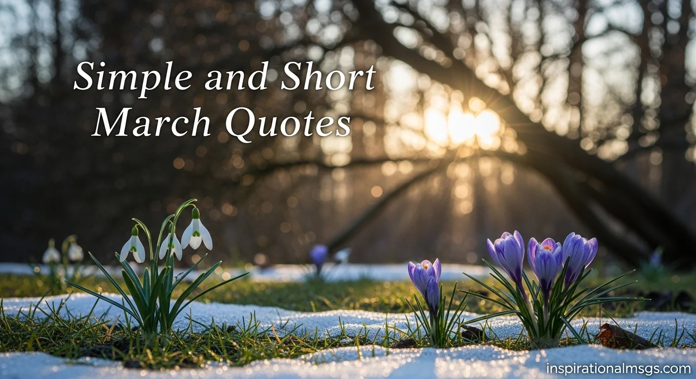 Simple and Short March Quotes