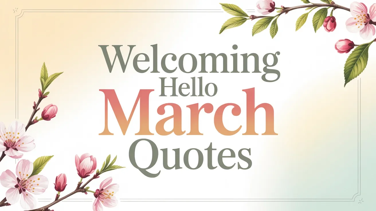 Welcoming Hello March Quotes